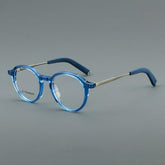 Kaye Acetate Titanium Glasses Frame Oval Frames Southood Blue